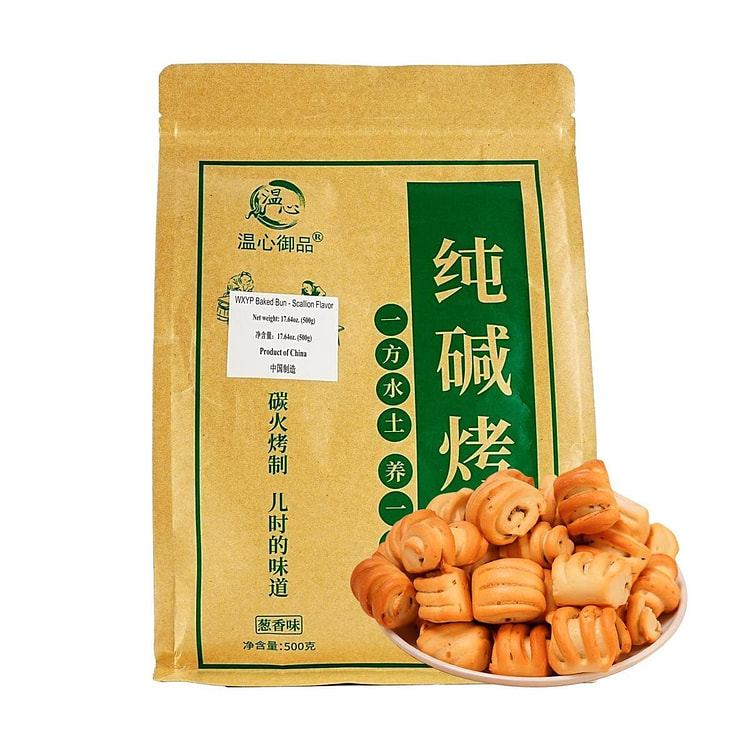 温心御品 纯碱烤馍烤花卷香葱味 500g 1 瓶