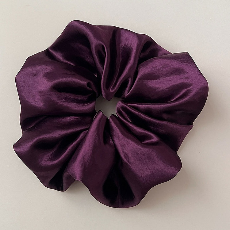 Vintage Grape Purple Satin Oversized Scrunchie 0.1 lb