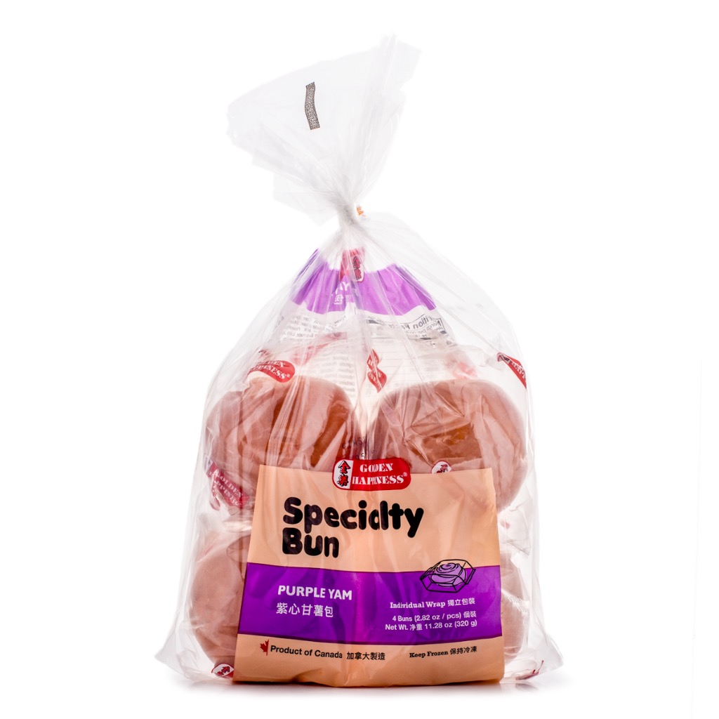 Golden Happiness Specialty Bun, Purple Yam 4pcs, Frozen 320 g