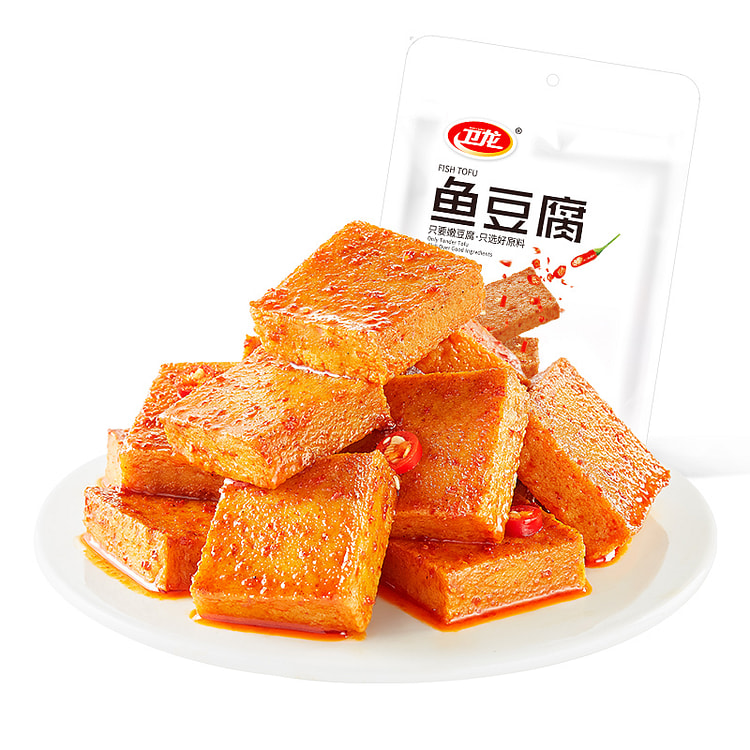 卫龙辣条鱼豆腐香辣麻辣混合味休闲零食即食豆干素肉出游聚餐180g*1袋