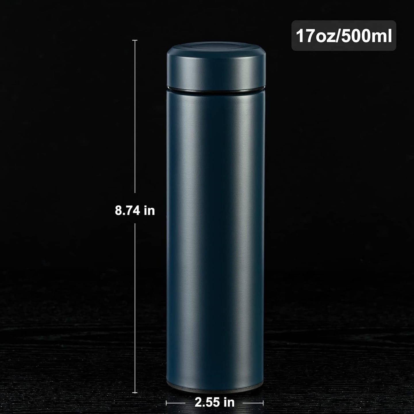 Stainless steel insulated cup 17 oz, blue 500ML 17 fl.oz