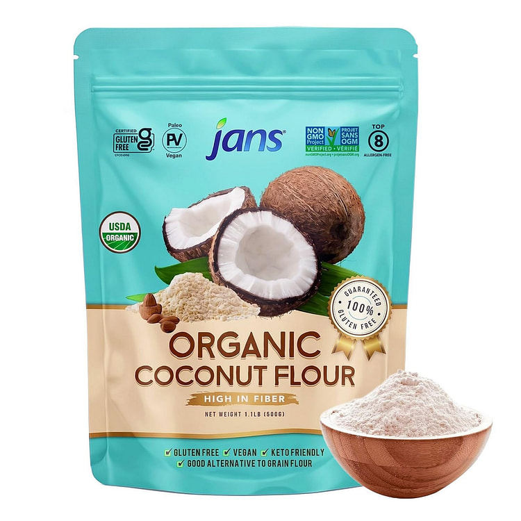 Jans - Organic Coconut Flour, 1.1lb, Pack of 1 1.1 lb