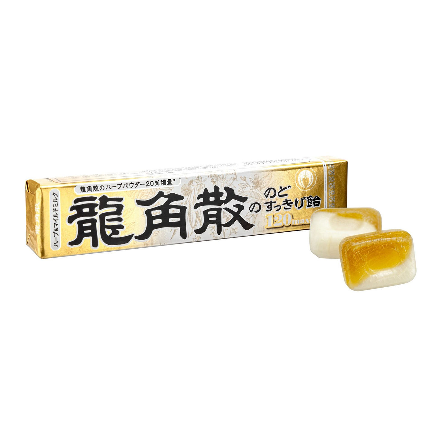RYUKAKUSAN HERBAL DROP Stick Type (Honey & Milk) (10 Drops, 40g) 10 count