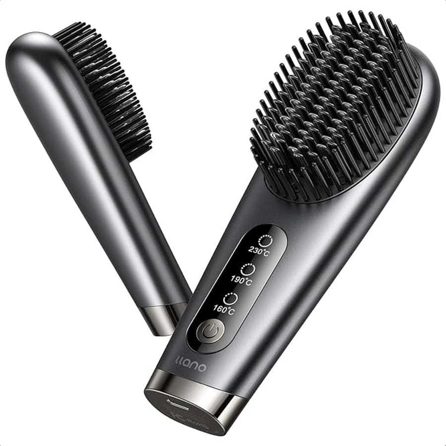 Llano Portable Cordless Hair Straightener Brush 1 count