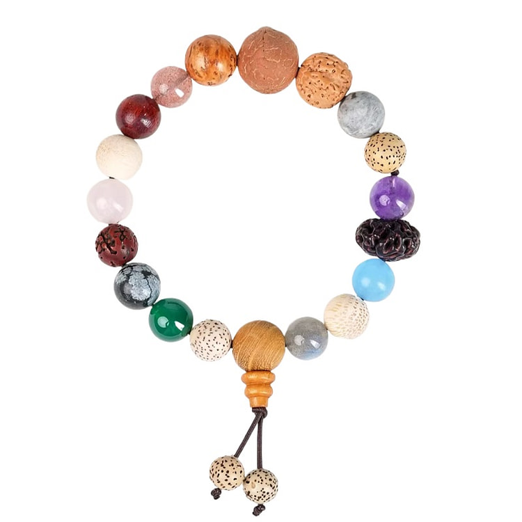 普陀山 十八籽手串佛珠文玩 喜见良缘14-17厘米 1 盒