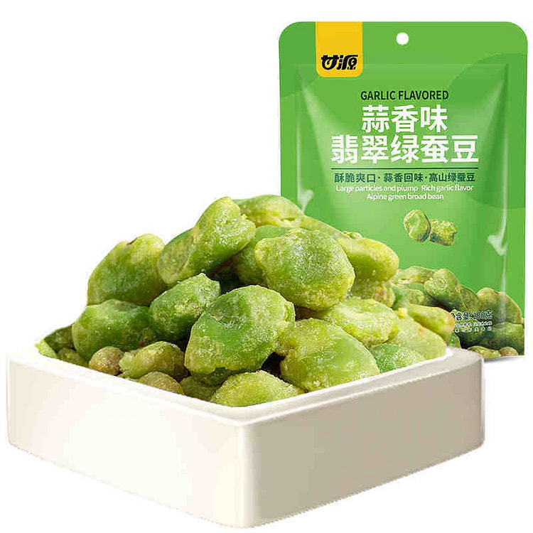 甘源蒜香味翡翠绿蚕豆100g*3零食 300 克