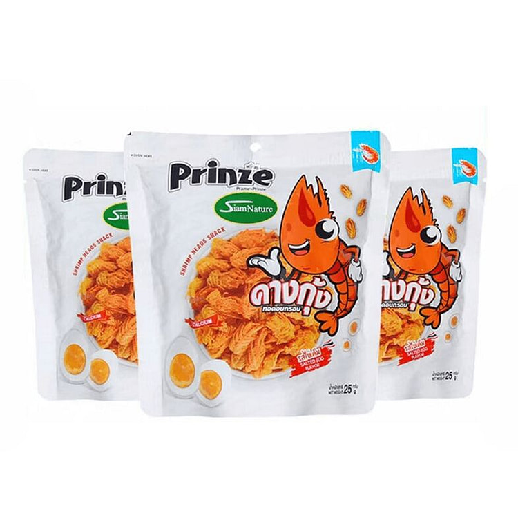 Prinze Salted Egg Yolk Shrimp Head 25g x3
