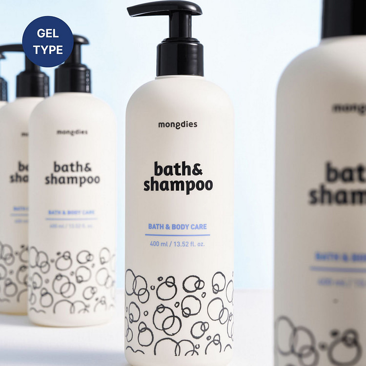 mongdies Baby Gel Bath & Shampoo - 400ml 1 count