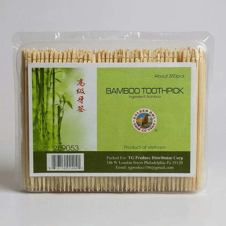 Bamboo Toothpicks (Tam Tre Viet Nam)  About 350pcs (min 2)