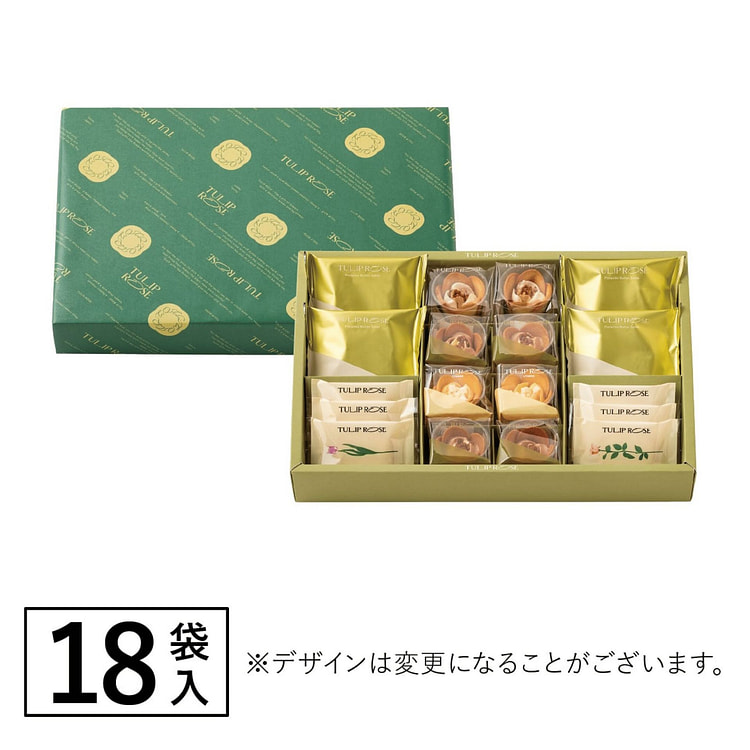 TULIP ROSE Cookies Assortments 18pcs 1 box