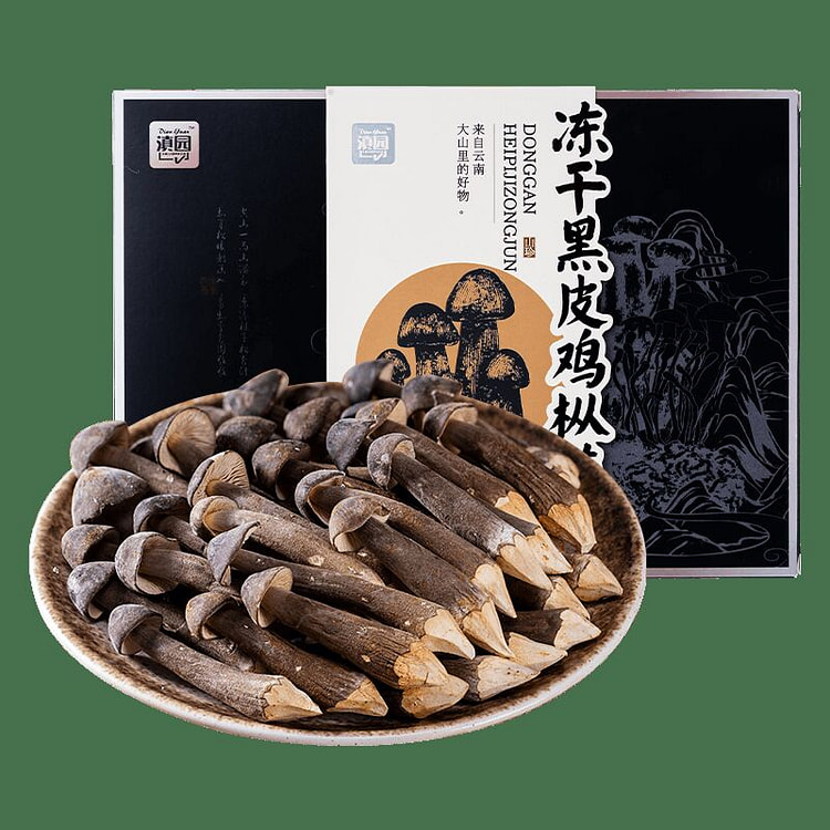 滇园 冻干黑皮鸡枞菌 云南特产煲汤食用菌火锅食材