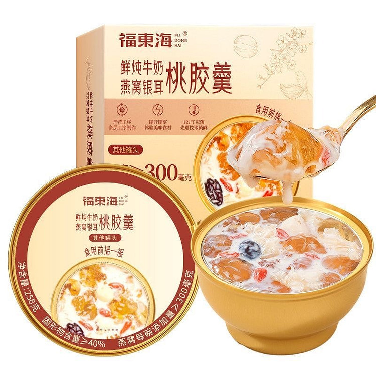 福东燕窝银耳桃胶羹即食营养早餐花胶粥258g*3 774 克