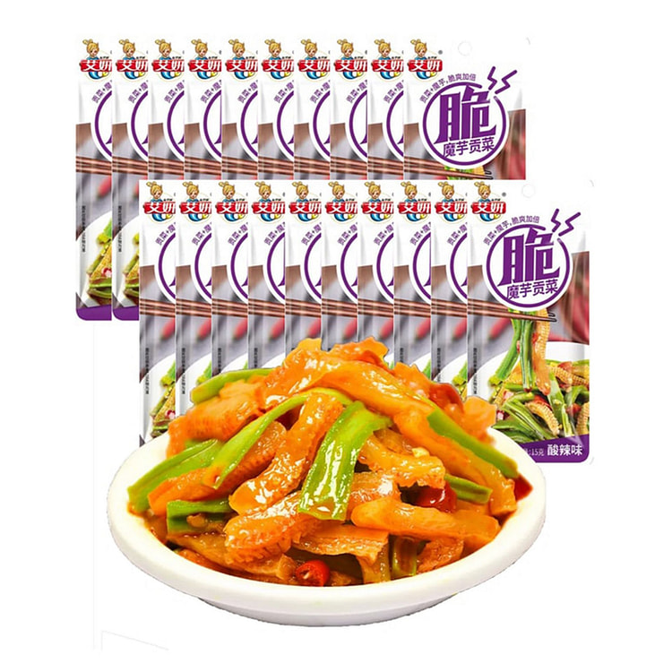 艾妍魔芋贡菜酸辣味 【双倍脆爽】【低脂低卡】脆！脆