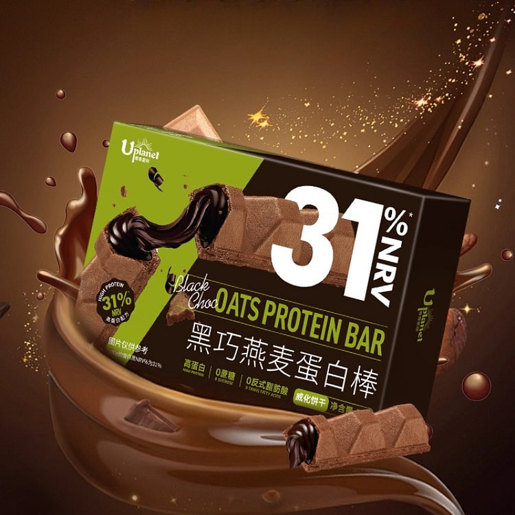 青青星球黑巧燕麦蛋白棒80g*1盒