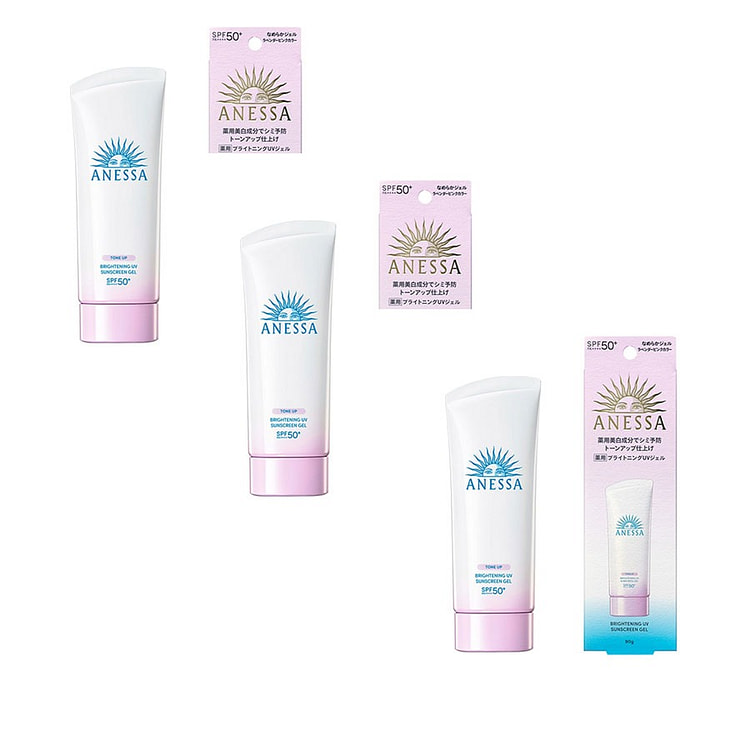 SHISEIDO ANESSA Brightening UV Sunscreen Gel 3pcs/