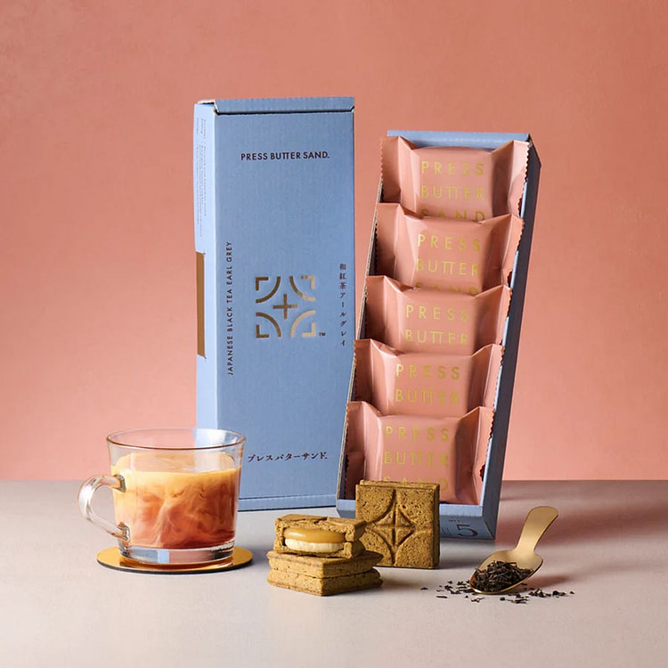 日本 INS网红零食推荐 黄油流心伯爵红茶奶油5枚 1 盒