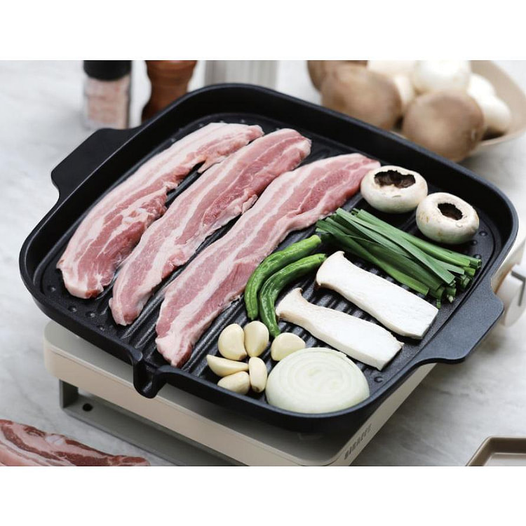BODNER BLACK MULTI BBQ GRILL SQUARE 33X33CM