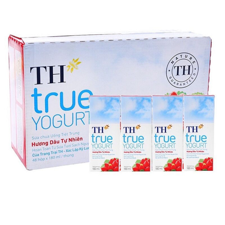 SỮA CHUA UỐNG TH TRUE MILK VỊ DÂU 48 HỘP 1 THÙNG ( EXP 08/25)