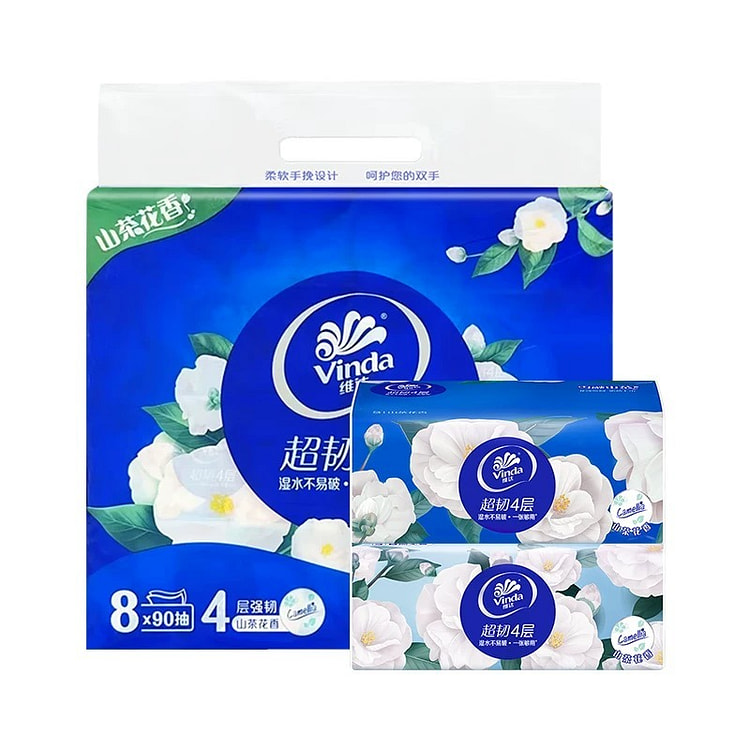 Four-ply extra thick facial tissues, 90 sheets * 8 6.99 each