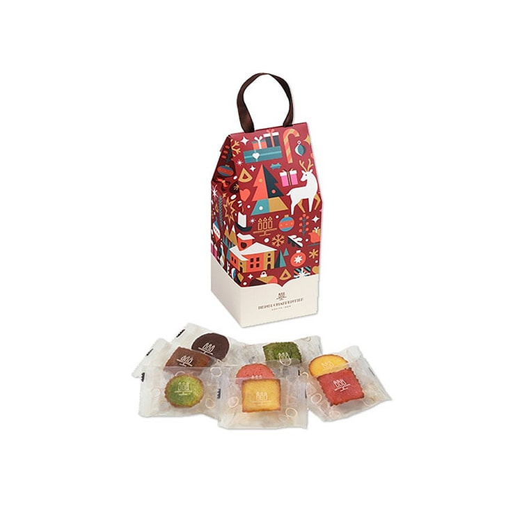 日本 三支蜡烛 圣诞限定礼盒 蛋糕礼盒8个 1 盒