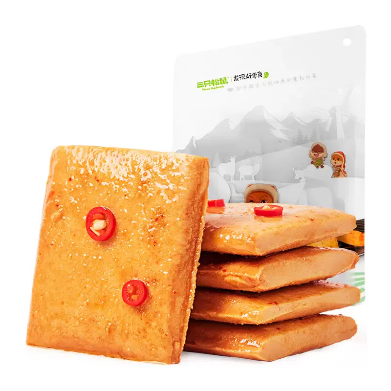 Three Squirrels Daddy Fish Tofu 180g *1 bag barbecue flavor 180 g