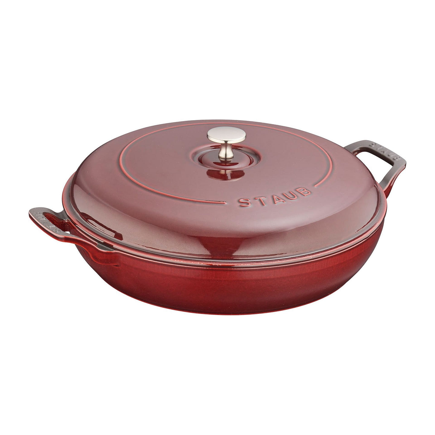 STAUB Cast Iron 3.5-qt Braiser 3.5-qt / Grenadine 1 each