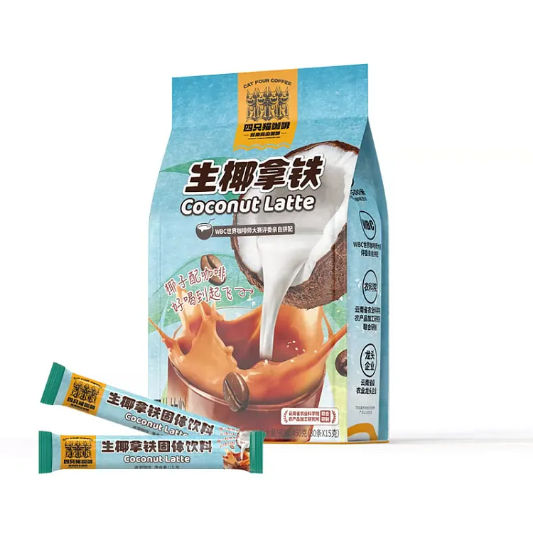 Four Cats Raw Coconut Latte 450g 450 g