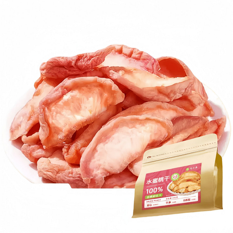马小味 原果鲜切水蜜桃干桃干果肉 150 克