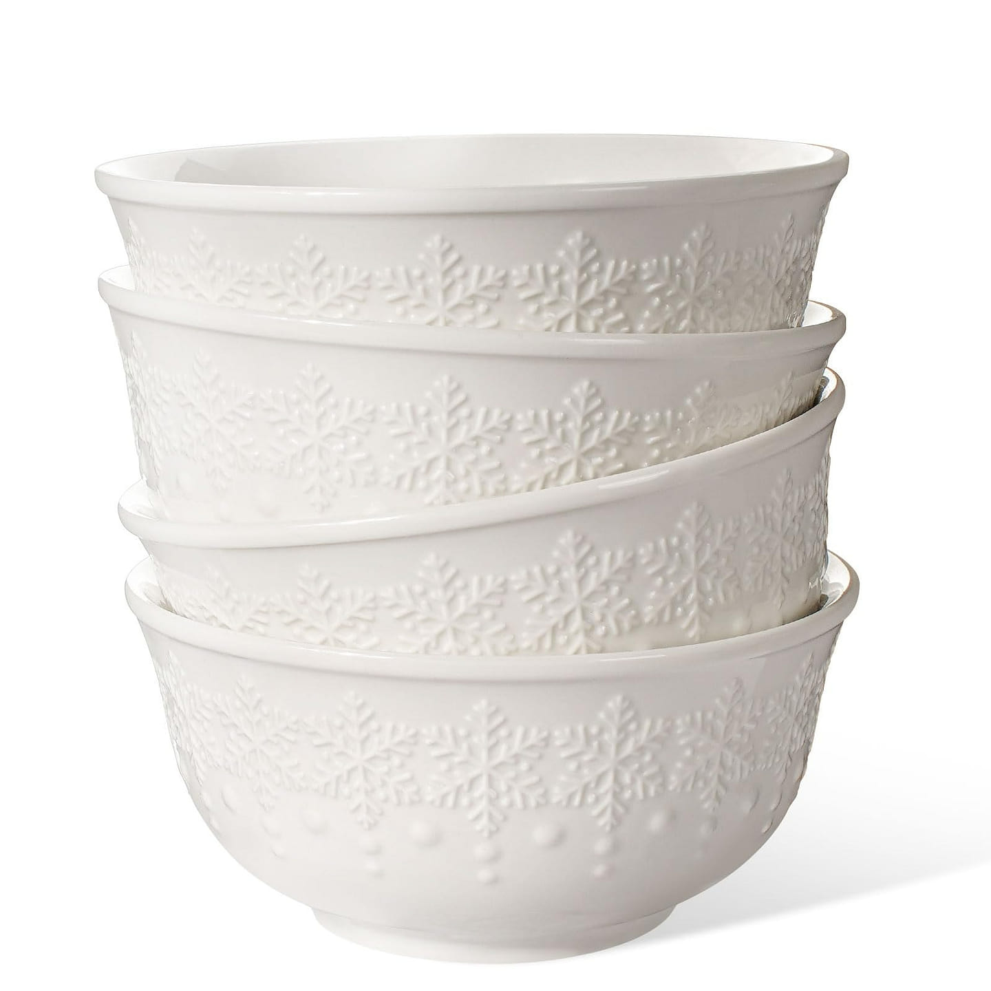 Cereal Bowls Set of 4,Ceramic Soup Bowls White 1 each