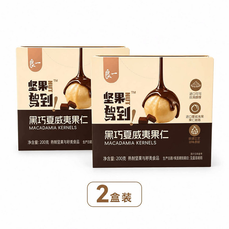 Dark Chocolate Macadamia Nuts (200g x 2 boxes) 400 g