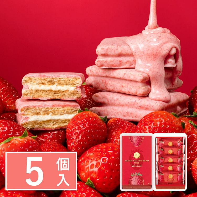 Strawberry Chocolate Sandwich 5 pcs 1 box