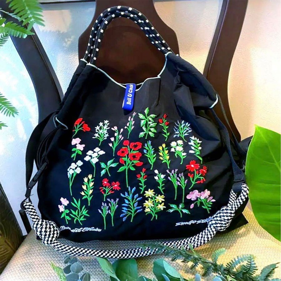 Ball&Chain S.FLOWER 刺繍エコバッグ(M) - Weee!