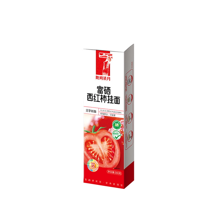 陇间柒月 富硒西红柿挂面低脂面条 300g*1盒
