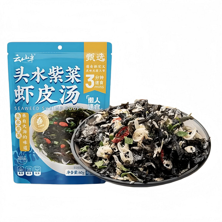 云山半头水紫菜虾皮汤干货冲泡即食6g*10袋速食 60 克