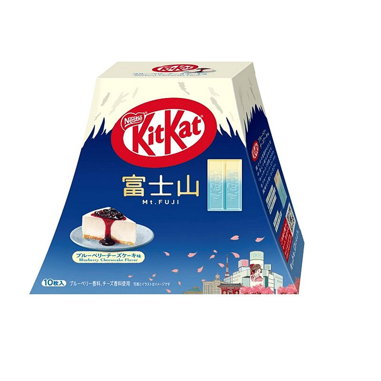 KitKat 蓝莓芝士味威化 富士山包装 10枚 1 份