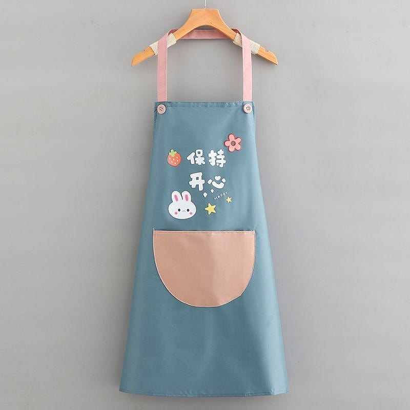 Busy with cute new apron blue 1 piece 1 each