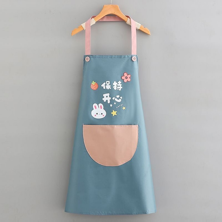 Busy with cute new apron blue 1 piece 1 each