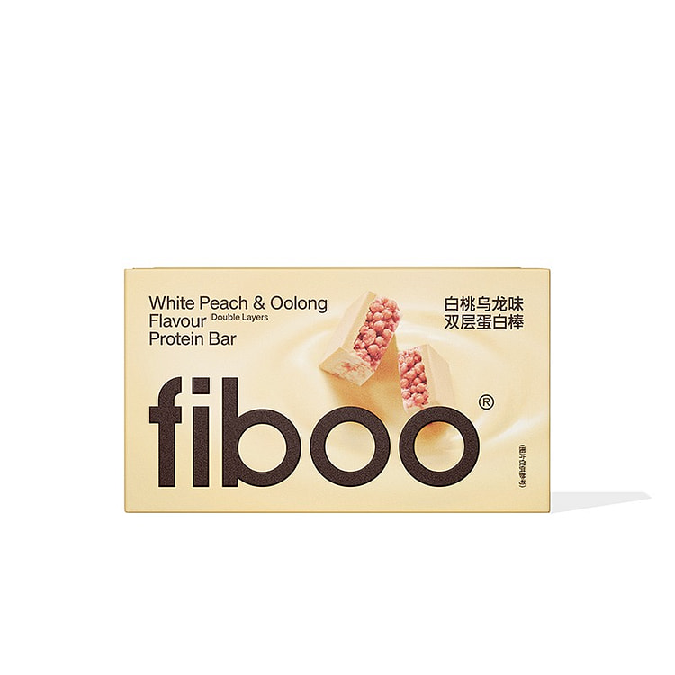 FIBOO双层蛋白棒#白桃乌龙味 控卡能量棒3支装