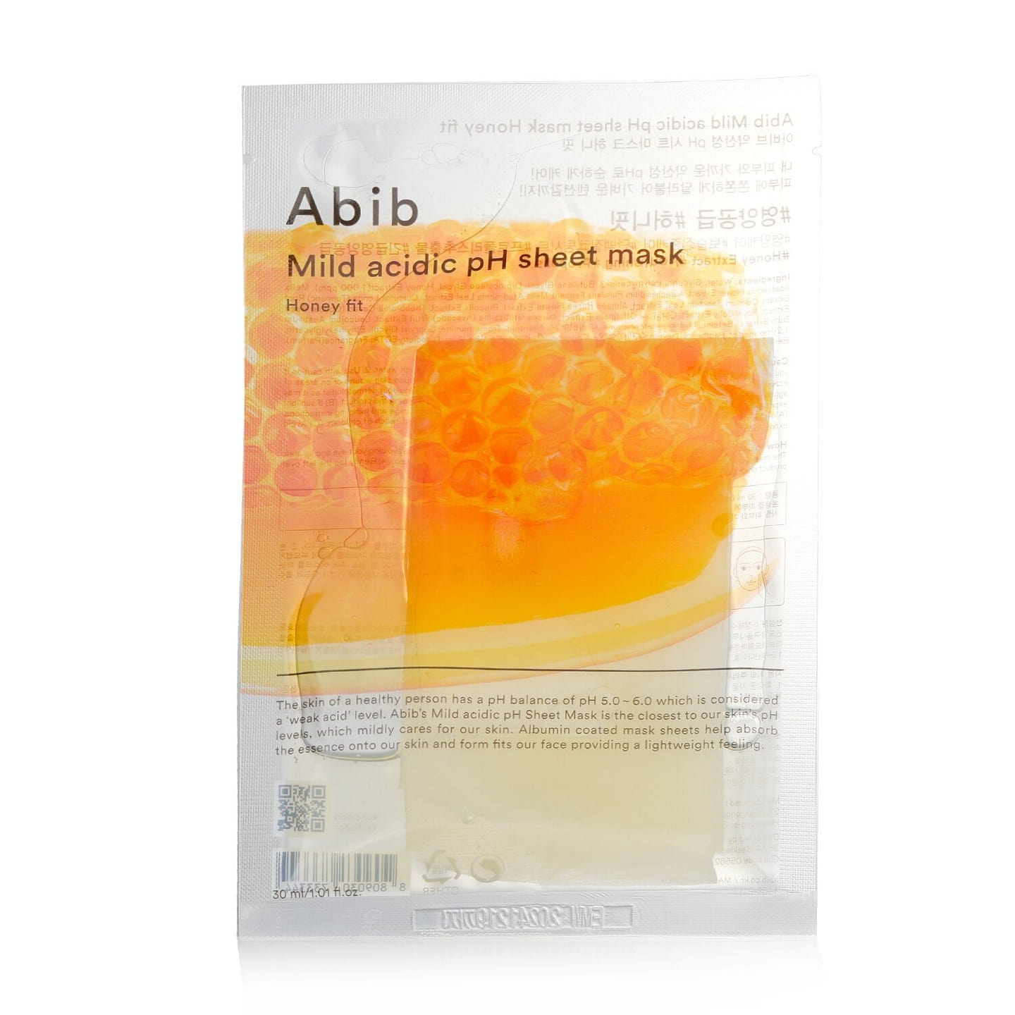 ABIB Mild Acidic PH Sheet Mask – Honey Fit 10 sheets 30 ml