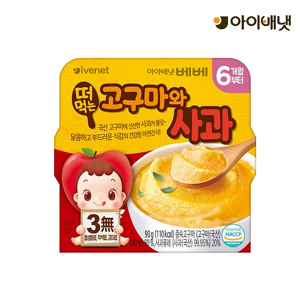 贝贝即食泥 - 红薯与苹果 90 克