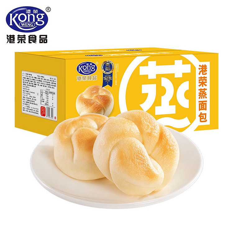 港荣奶黄蒸面包手撕蛋糕营养早餐办公室零食下午茶点心 460 克