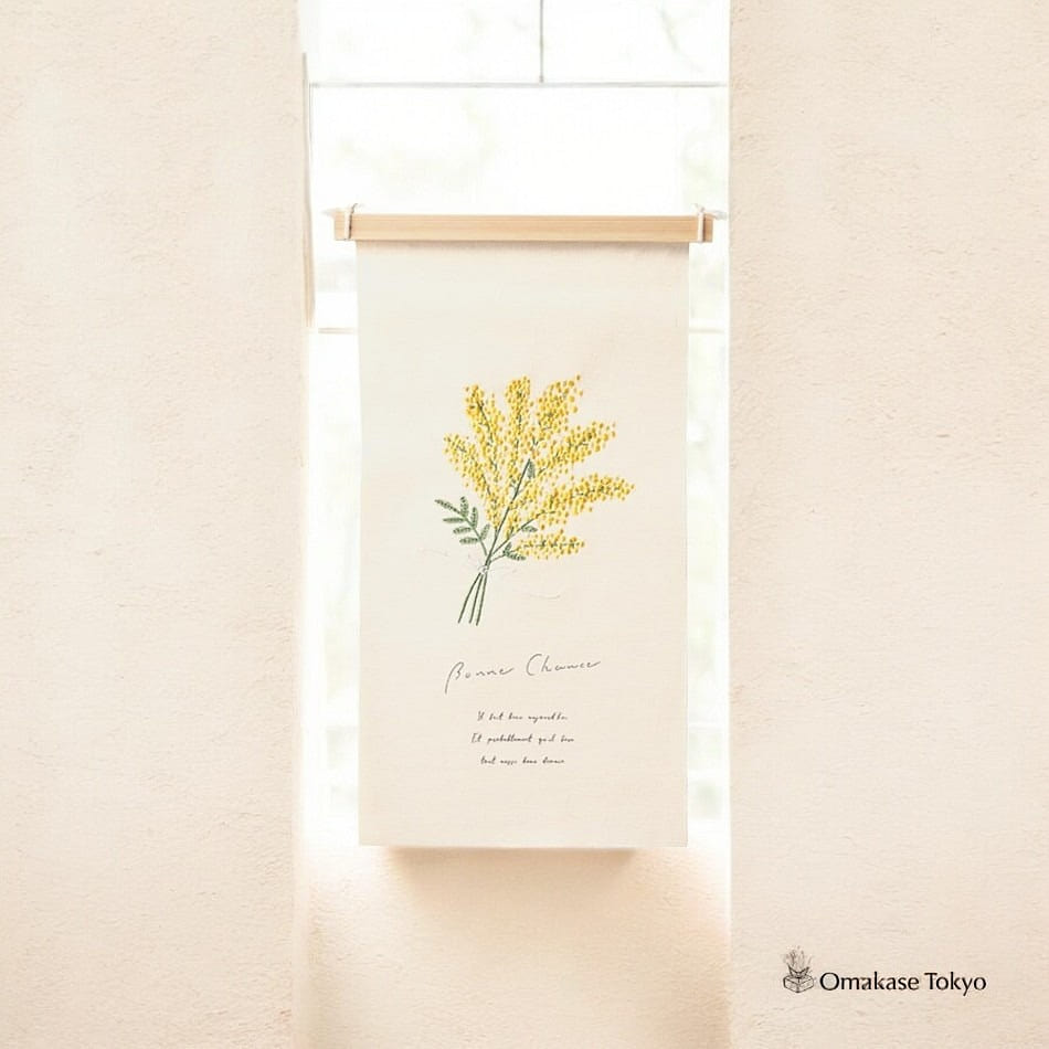 Hideshime Seasonal Embroidery Tapestry Mimosa Swag 500 g
