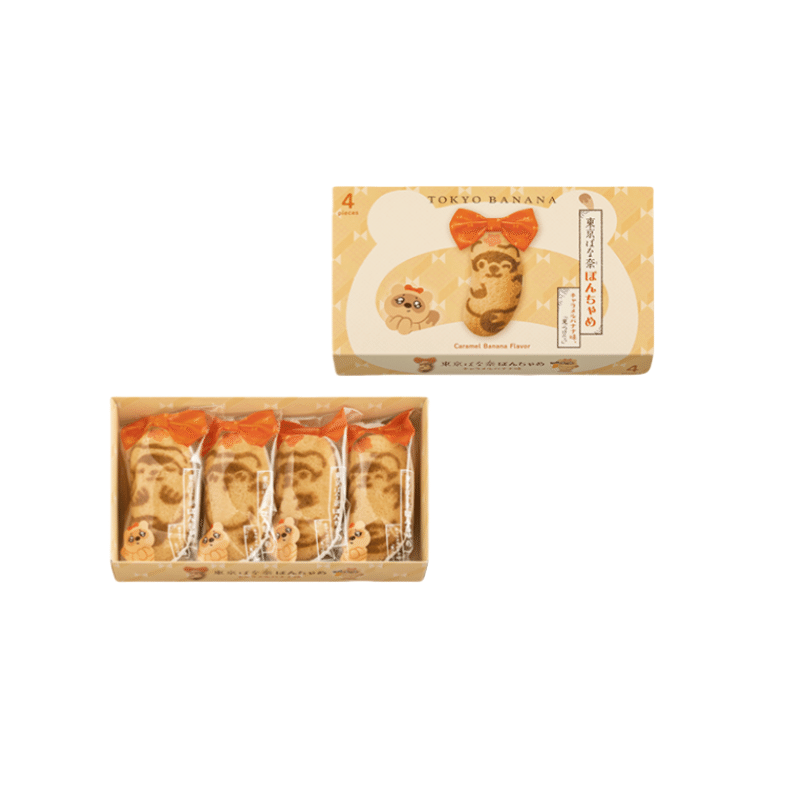 Caramel Banana Custard Tokyo Banana 4pcs 1 box