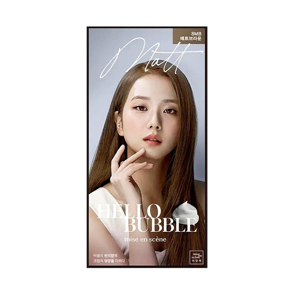 Hello Bubble x BLACKPINK Hair Dye 8MB Matt Brown 1 box