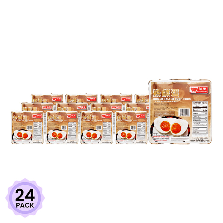 Wei-Chuan Boiled Salted Duck Eggs 6 count*24 pack