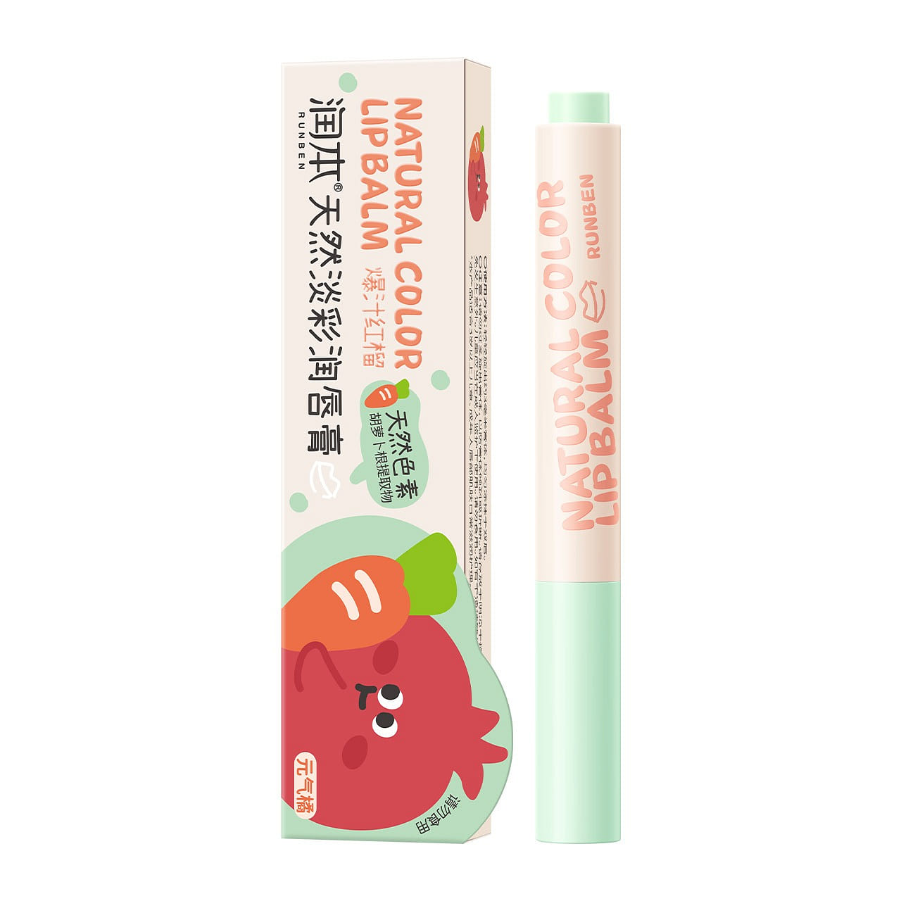 Natural Light-Colored Lip Balm - Pomegranate 1 カウント