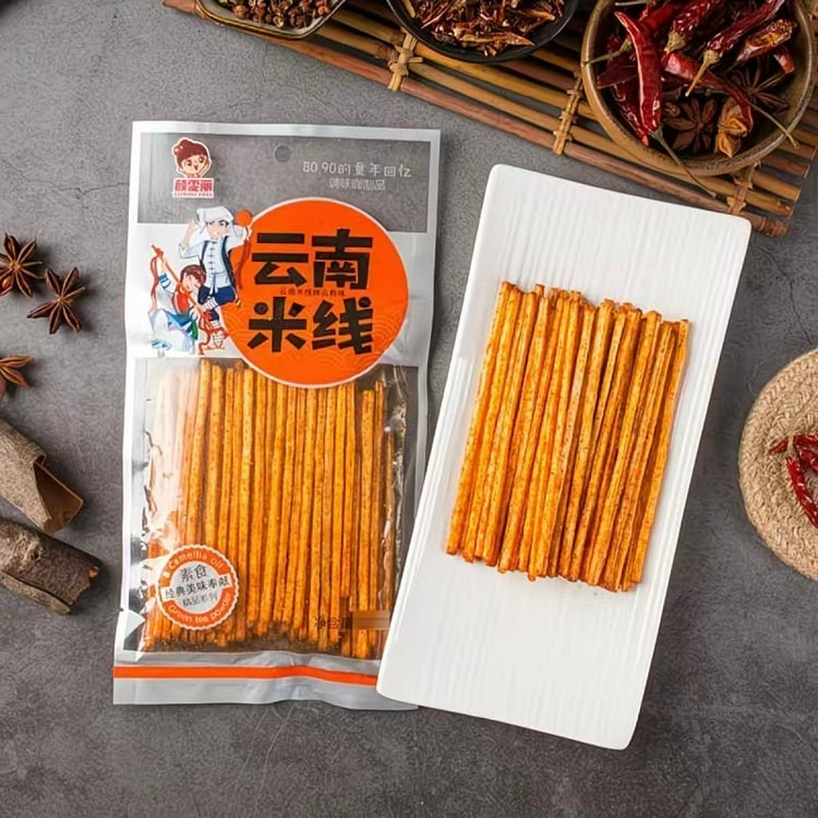 云南米线辣条面筋过桥米线甜辣棒麻辣零食30g*2包 60 克