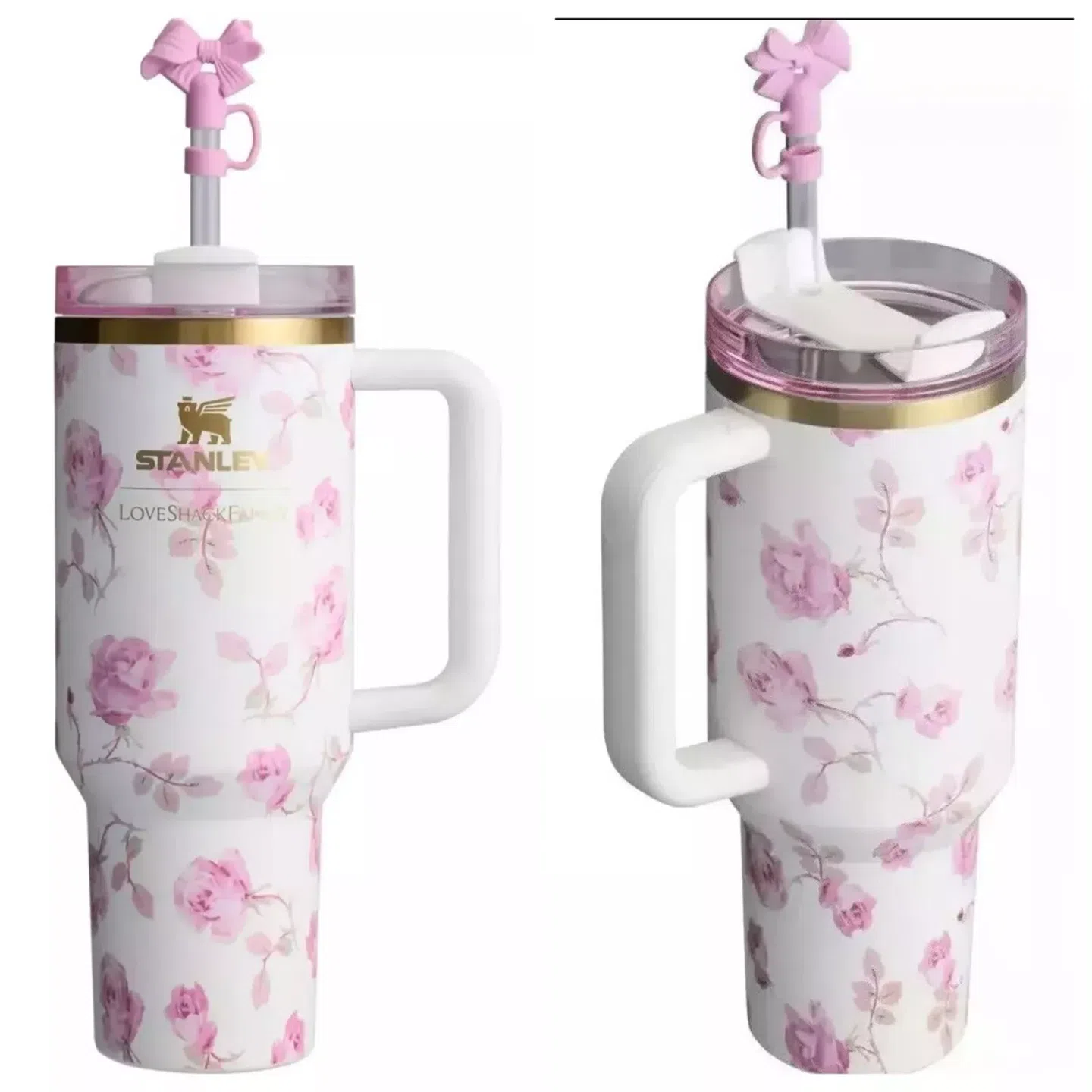 Valentines Day Gift Stanley Cup 40 oz Quencher H2.0 Stanley Tumbler -white 1 each
