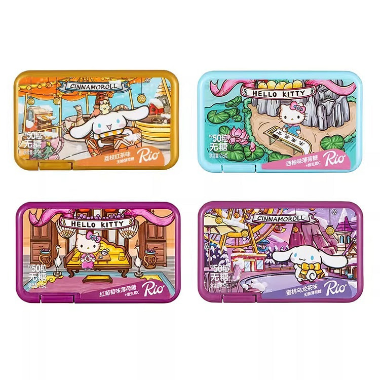 Sanrio co-branded sugarless mints 7.5g*4 boxes 30 g