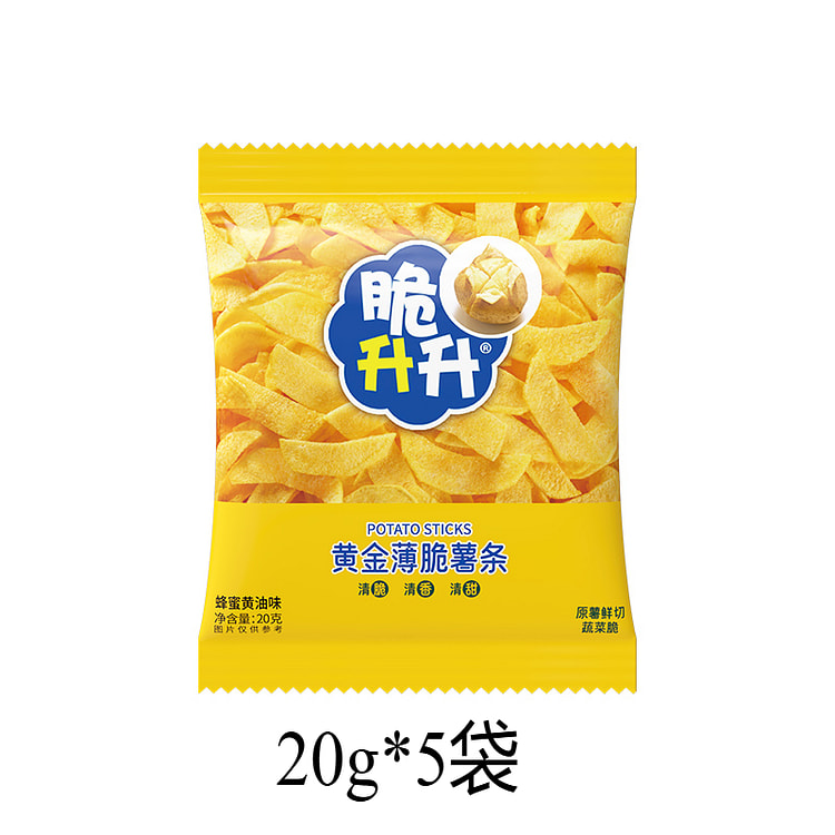 脆升升香脆鲜薯片蜂蜜黄油味 20g*5包